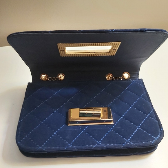 Retro style royal blue handbag - Picture 8 of 9